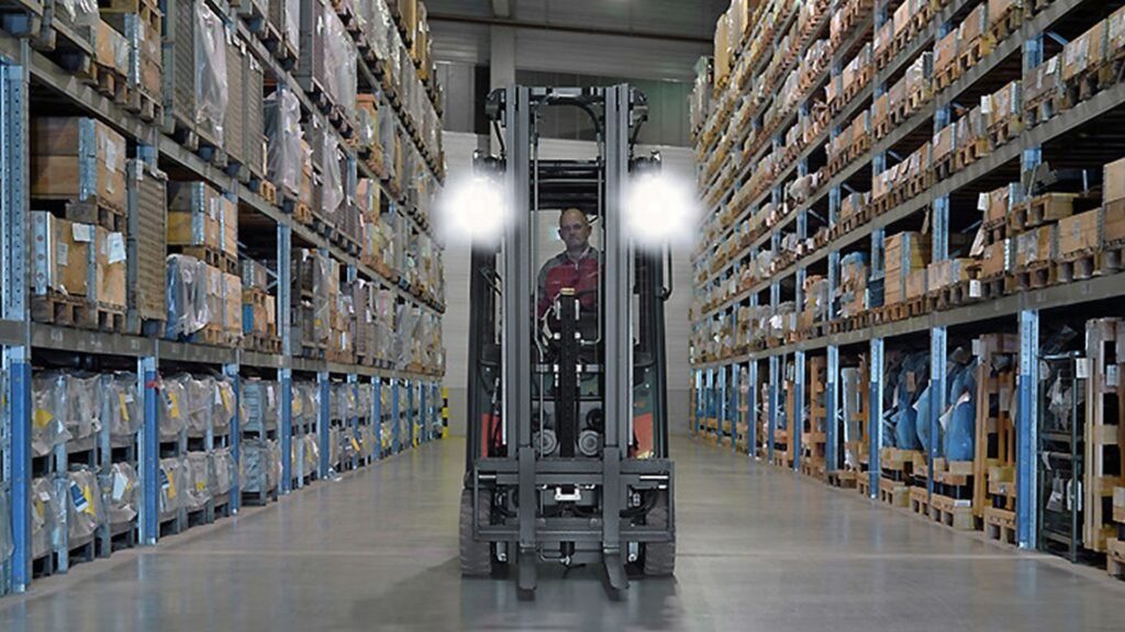 Prikaz Linde led reflektora u radu na Linde viljuškaru